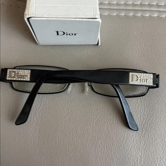 Christian Dior CD3735 Eyeglasses FRAMES Black 53-16-135 Silver D723