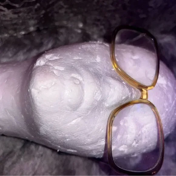 Round Vintage Eyeglasses big Frames Lo-Paris glasses logo side gold side