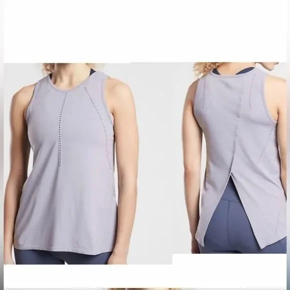 Athleta Lilac Foothill Seamless Cross Back Tank Top