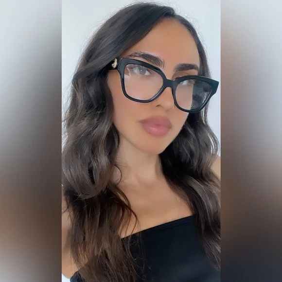 💯 - New Authentic GUCCI GG1424O CAT EYE FRAMES IN BLACK Eyeglasses