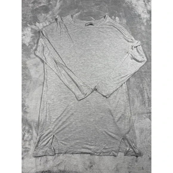 Vince Shirt Womens XS Gray Long Sleeve Crew Neck Viscose Basic Solid Lightweight