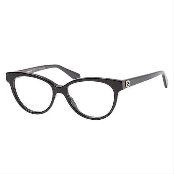 Gucci Logo Cat-Eye GG 0373O Eyeglasses 001 Black