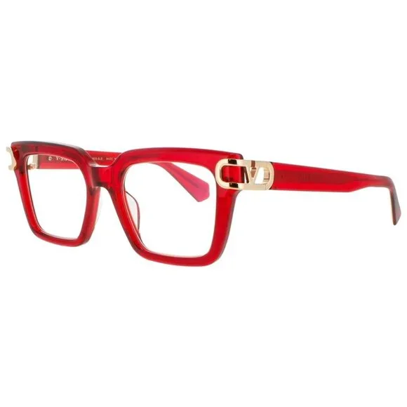 NWT VALENTINO EYEGLASSES SQUARE WOMEN RED EYEWEAR