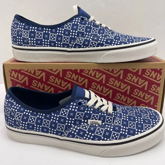 Vans WMNS Authentic Checker Dot Blue Sneakers VN000D7YCJE