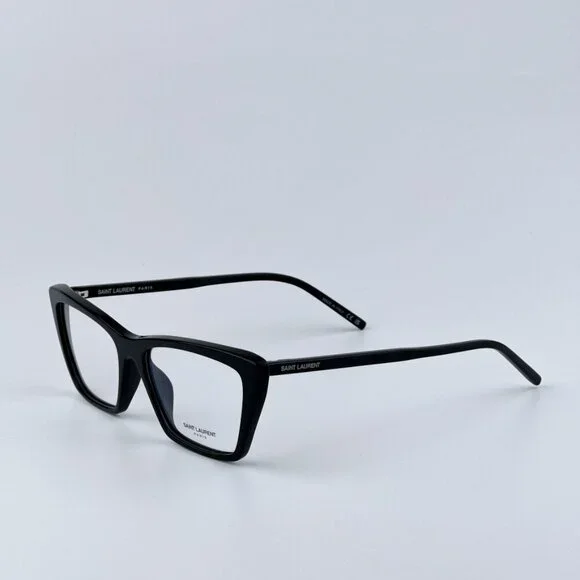 Saint Laurent SL737 Mica Thin OPT 001 BRAND NEW Eyeglasses Black Cat Eye Unisex