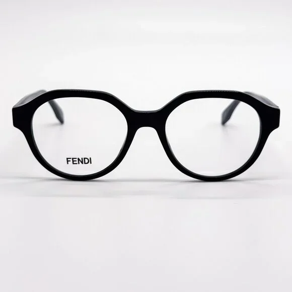 NEW FENDI EYEGLASES FE50049I 001 ROUND BLACK WOMEN EYEWEAR FENDI