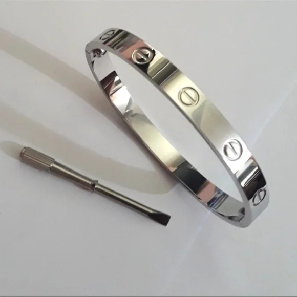 Generic Stainless Steel Screw Cuff Bangle Bracelet Screwdriver in Silver