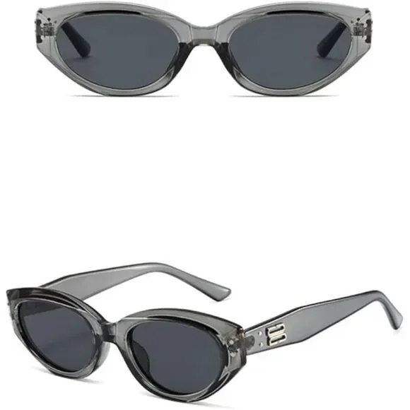 Small Oval Cat Eye Sunglasses Women UV400 Eyeglasses