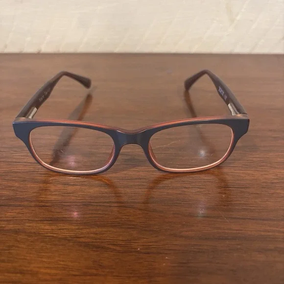 Zenni‎ Eyeglasses Frames Oval Brown/Blue Read Description