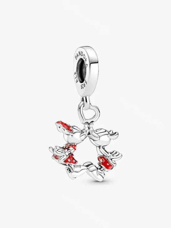 Disney Mickey Mouse & Minnie Mouse Kissing Dangle Charm