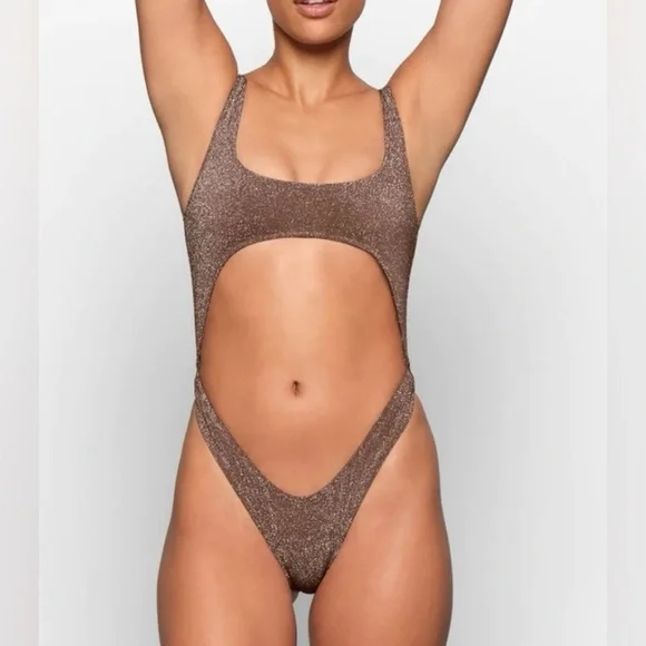 NWT Skims Glitter Swim Monokini Size XL