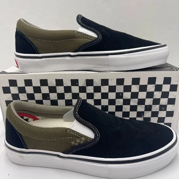 Vans WMNS Skate Slip-On Black Olive Sneakers VN0A5FCAB1V