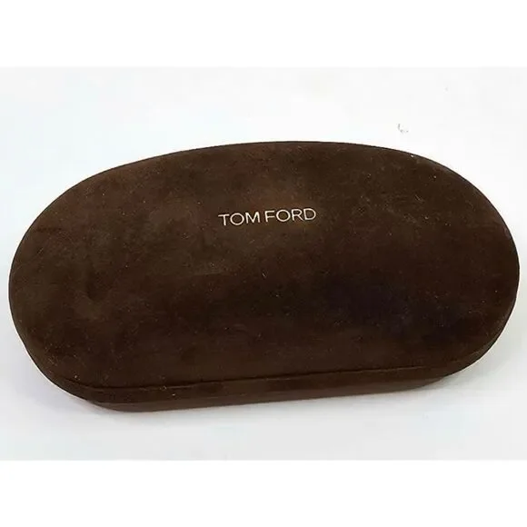 TOM FORD - EUC Brown Suede Hard Clamshell Eyeglasses Case