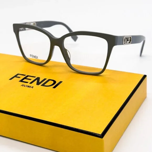 NEW FENDI FE50025I 020 SHINY GREY UNISEX EYEGLASSES FENDI