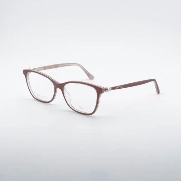 Jimmy Choo JC377 0Y9A 00 Eyeglasses Pearlized Nude 53mm Rectangle Frame