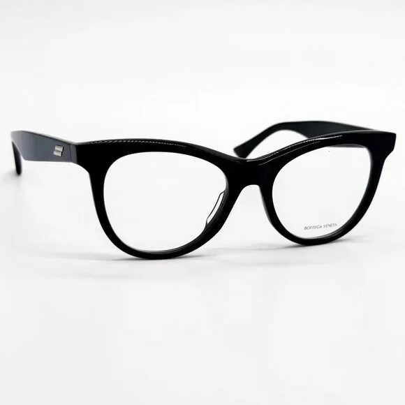 NEW BOTTEGA VENETA EYEGLASSES BV1064O 001 ROUND BLACK WOMEN EYEWEAR
