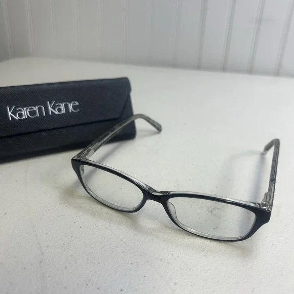 Karen Kane Petites Eyeglasses Black Lace Designer Frames Only Black 48-13-135