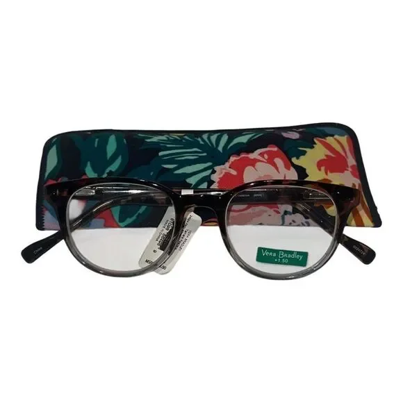 Vera Bradley Mahogany Medallion Readers Glasses & Case 1.50+ NWT