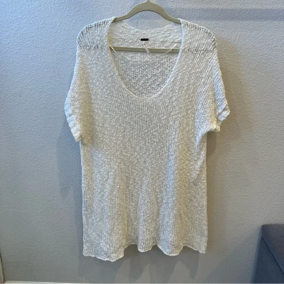 FREE PEOPLE White Knit Tunic
