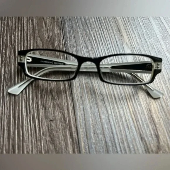 Prodesign Denmark Eyeglasses Frames 4629 White Gray Black‎ Clear 49-17-135