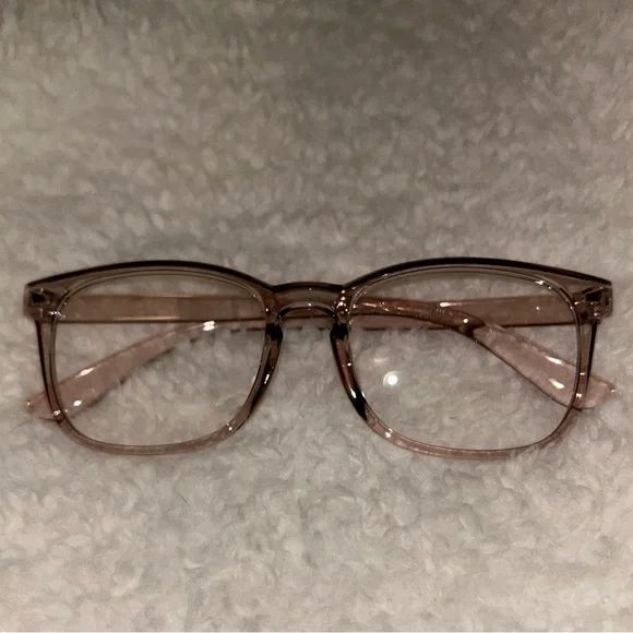 Brown Square Blue Light Glasses NEW