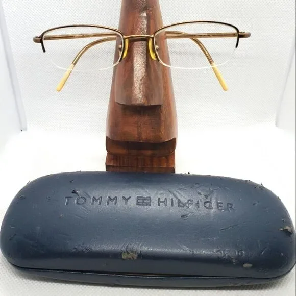 Tommy Hilfiger Brown & Cream Prescription Glasses Frames & Case