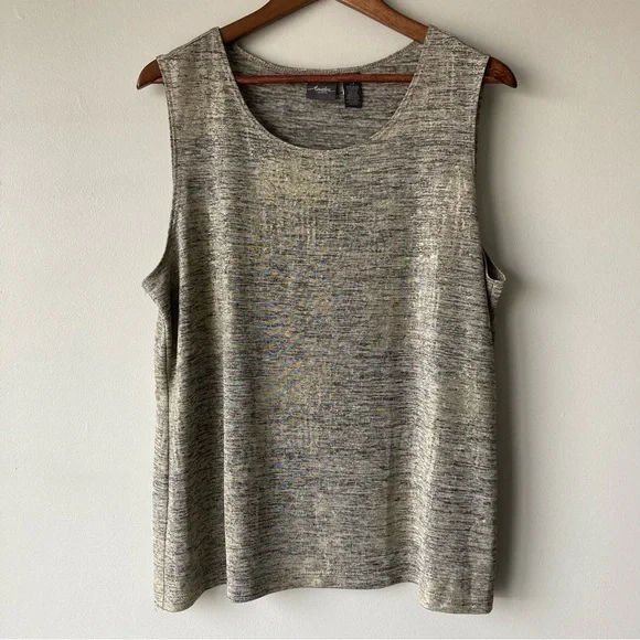 Chico’s Travelers Size 3 Gold Tank Top Blouse‎ XL