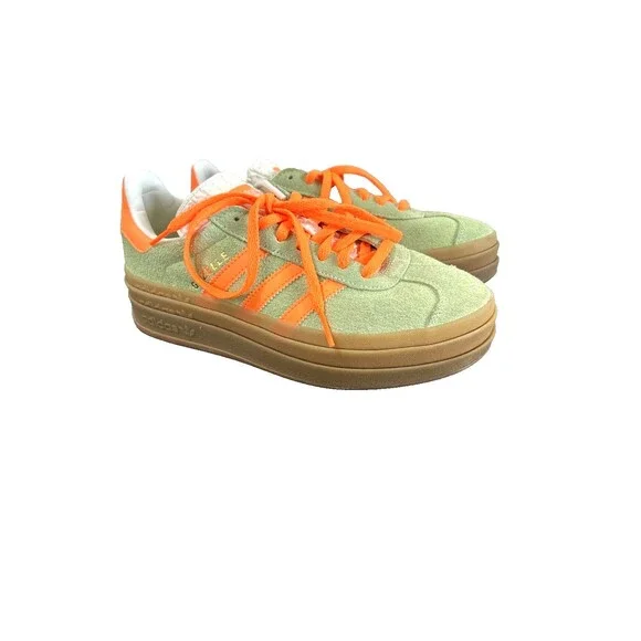 Adidas Women's Gazelle Bold Green Spark/Screaming Orange Size US 7 Model IH7495