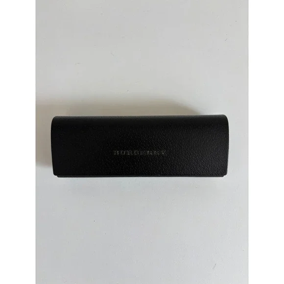 Burberry Eyeglasses Sunglasses Hard Case Black Textured Gold Logo Protective