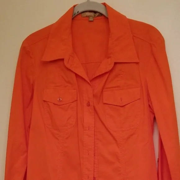 NWT Orange Ellen Tracy Blouse