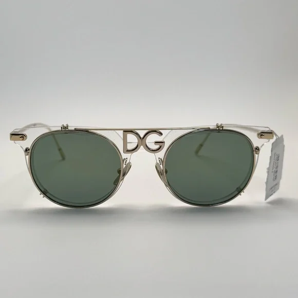 DOLCE & GABBANA DG2196 488/6R GOLD MIRRORED AUTHENTIC SUNGLASSES