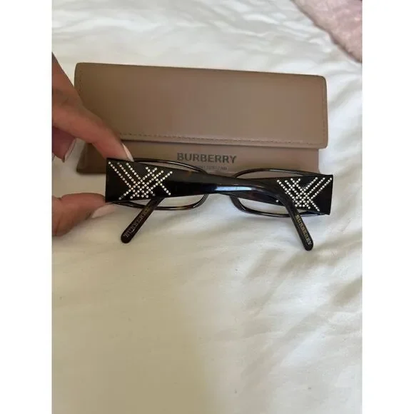 Burberry Skinny Rectangular Brown Tortoise BY2812976 Eyeglasses with Case