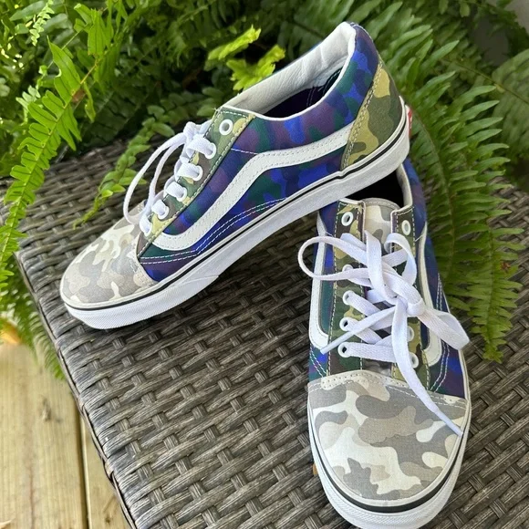 Vans Camouflage Sneakers - Blue, Green, Tan