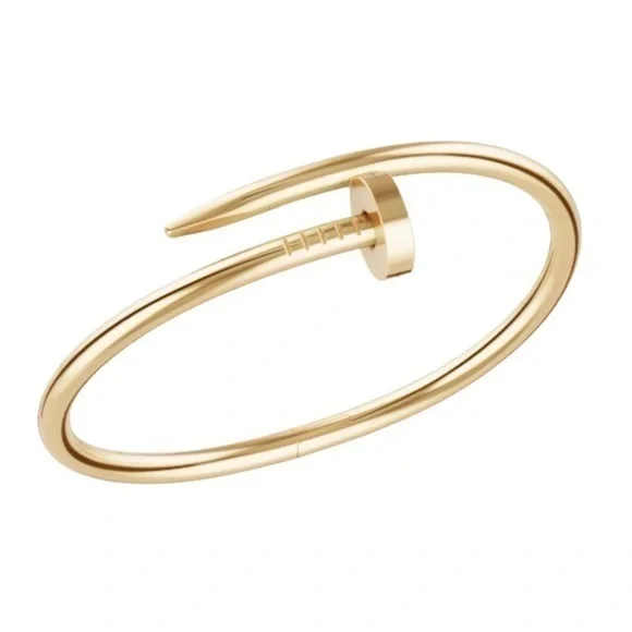 Generic Nail Cuff Bangle Bracelet in Gold