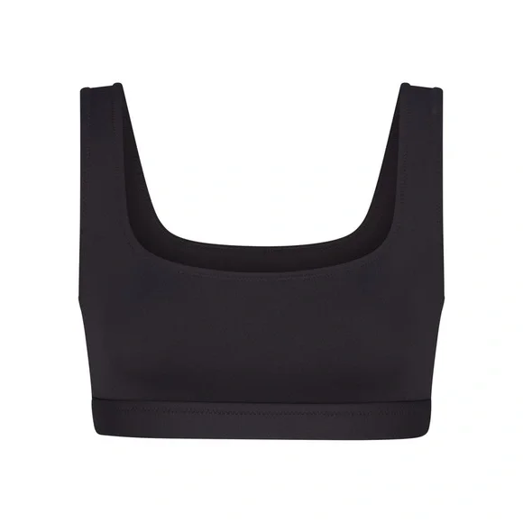 NWT Skims Recycled Swim Tank Bikini Top Onyx S