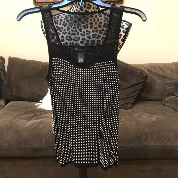 Gorgeous INC tank with‎ silver studding
