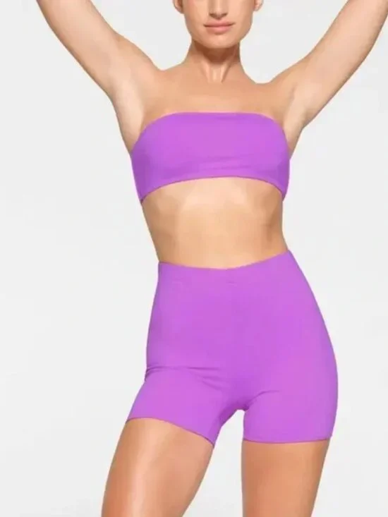 Skims Swim Mid Waist Violet Short -NWT
