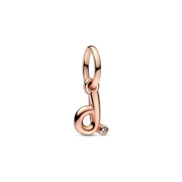 ✅Pandora Moments 14K Rose Gold Plated Cz Dangle Charm