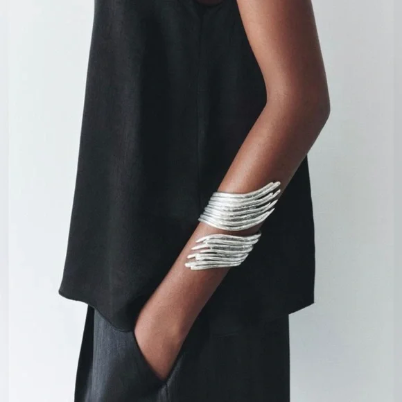 Zara Silver‎ Zinc Metal Trinny Tiffany Style Zinc Steel Bracelet Cuff Fairy