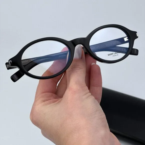 Saint Laurent SL751 JEANNE OPT 001 BRAND NEW Eyeglasses Black Oval Women