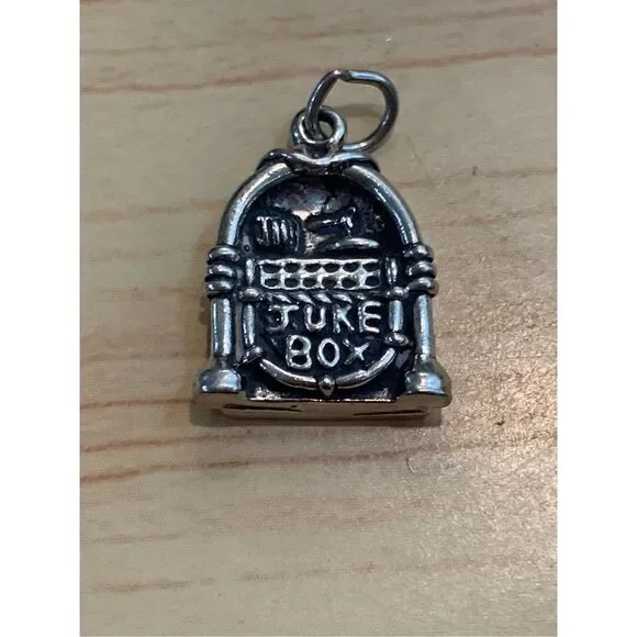 .925 Jukebox Sterling Silver Jewelry Charm #music #dance