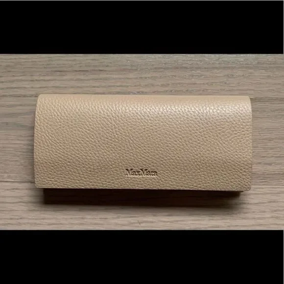 Maxmara Tan Genuine Leather Eye Glass/Sunglasses Case