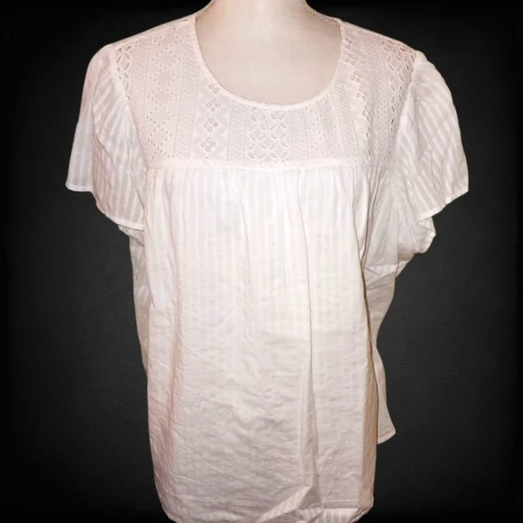 ELLA MOSS Cotton Eyelet Blouse