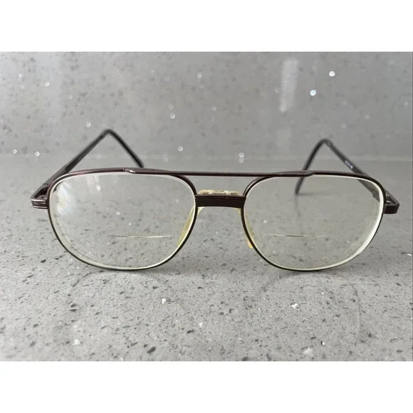 MODERN OPTICAL KEVIN Brown METAL AVIATOR STYLE EYEGLASSES 56-18-140 FRAMES ONLY