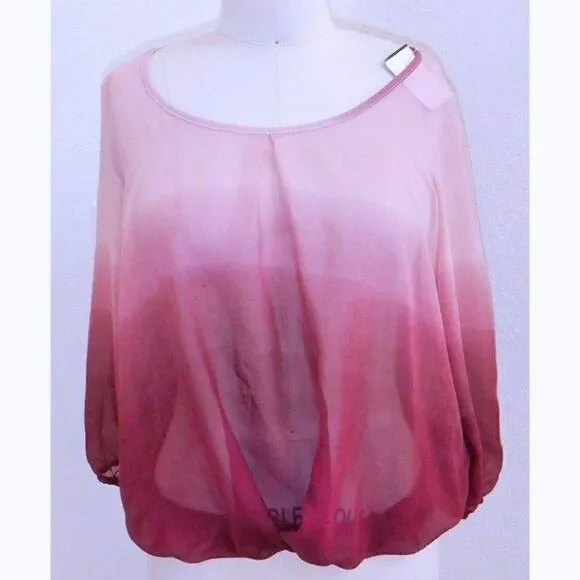 Sheer dusky rose gradient top