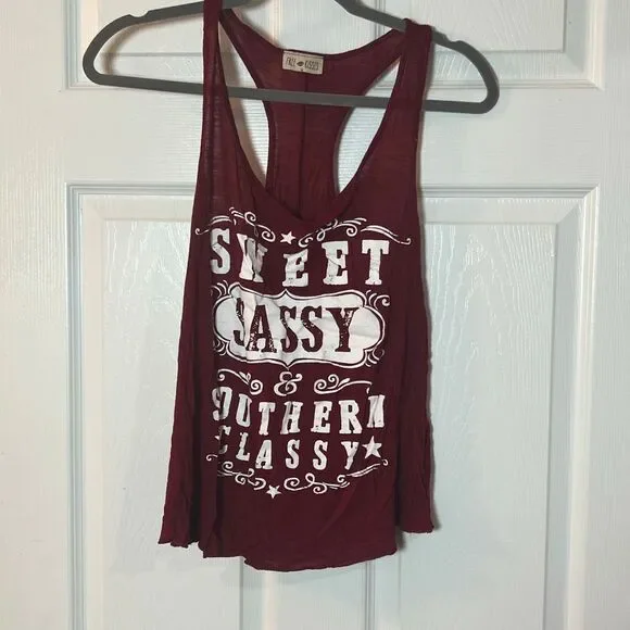 Sweet Sassy & Southern Classy Tank Top Size Medium