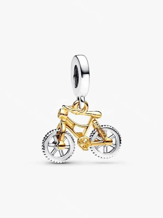 Pandora Two-tone Spinning Wheels Bicycle Dangle Charm