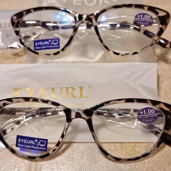 EYURL Blue Light Reading Glasses‎ 1.0 (2 Pair)