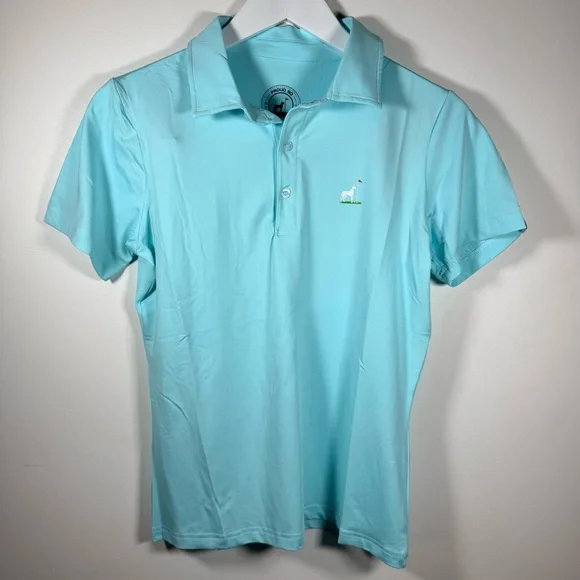 Proud 90 Women’s Solid Aqua Blue Golf Polo Shirt – Size Medium