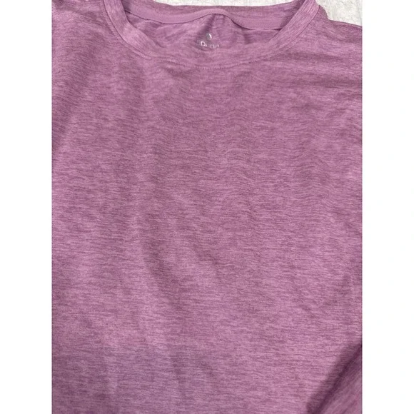 Apana Womens Small Purple Heathered Long Sleeve Cinched‎ Hem Activewear Top
